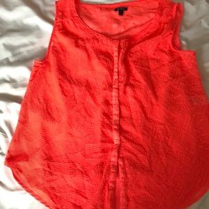 See through neon pink shirt